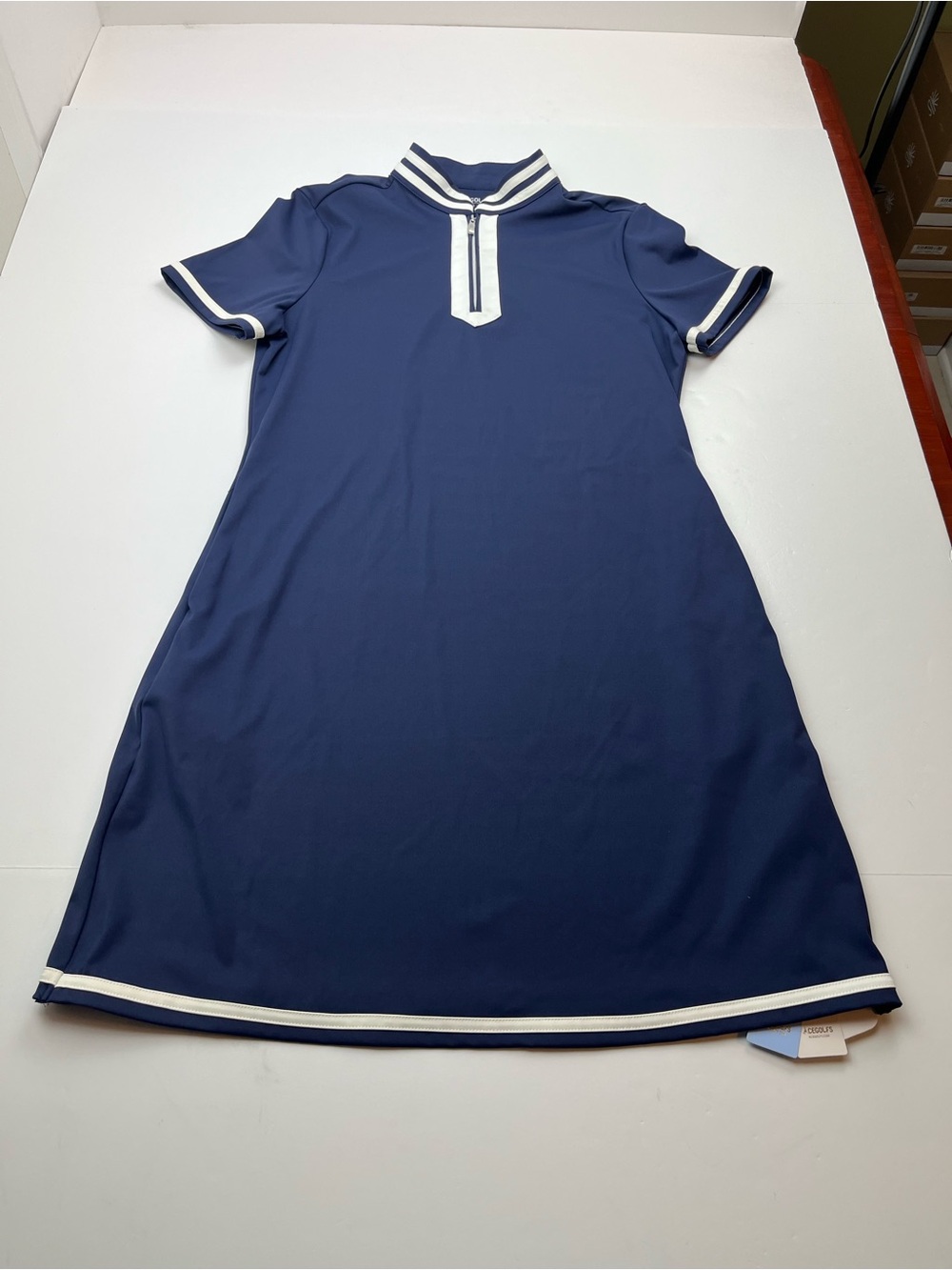 Acegolfs Blue White Color-block Short Sleeve Polo Golf Dress‎ Womens Medium NEW